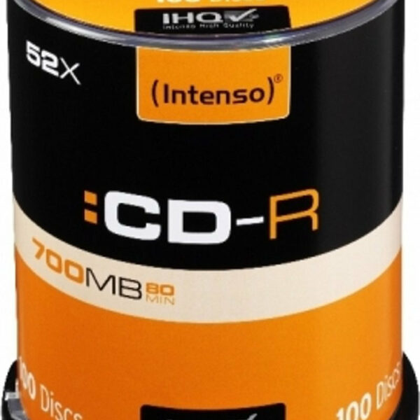 Intenso Εγγράψιμα CD-R 52x 700MB Cake Box 100τμχ