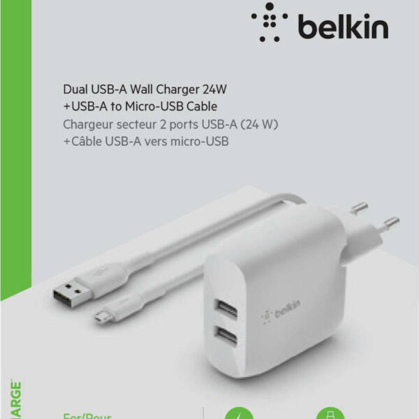 Belkin WCE002vf1MWH 24W με Καλώδιο micro USB