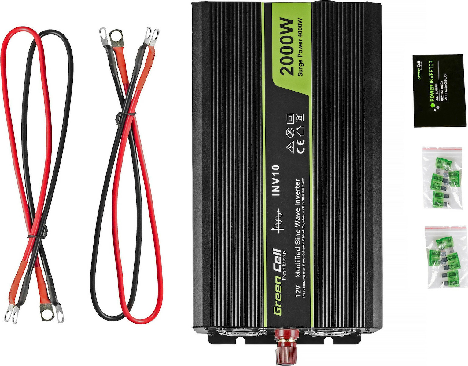 20200904144919_533220f6 Green Cell Inverter Αυτοκινήτου Τροποποιημένου Ημιτόνου 2000W για Μετατροπή 12V DC σε 230V AC με 1xUSB - Image 5