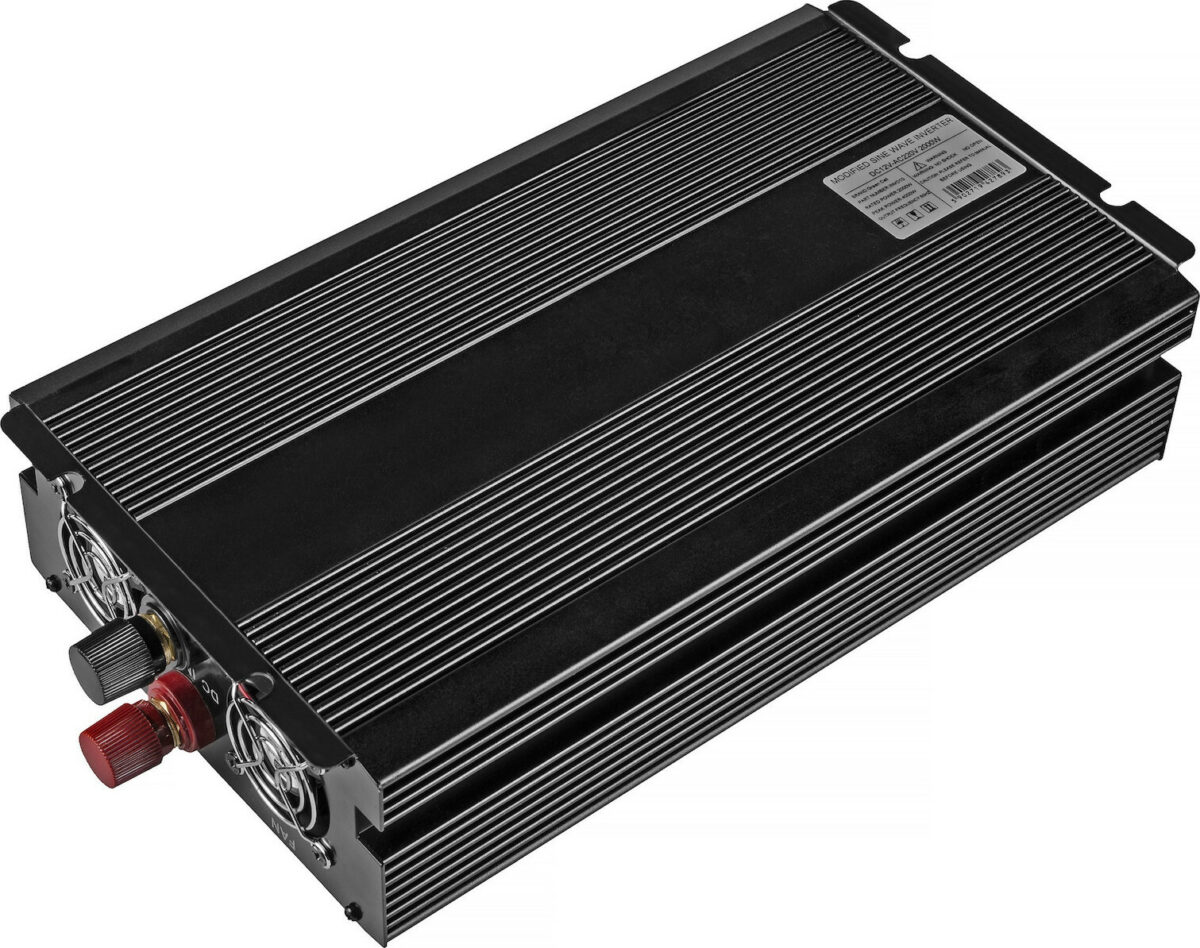 Green Cell Inverter Αυτοκινήτου Τροποποιημένου Ημιτόνου 2000W για Μετατροπή 12V DC σε 230V AC με 1xUSB - Image 3