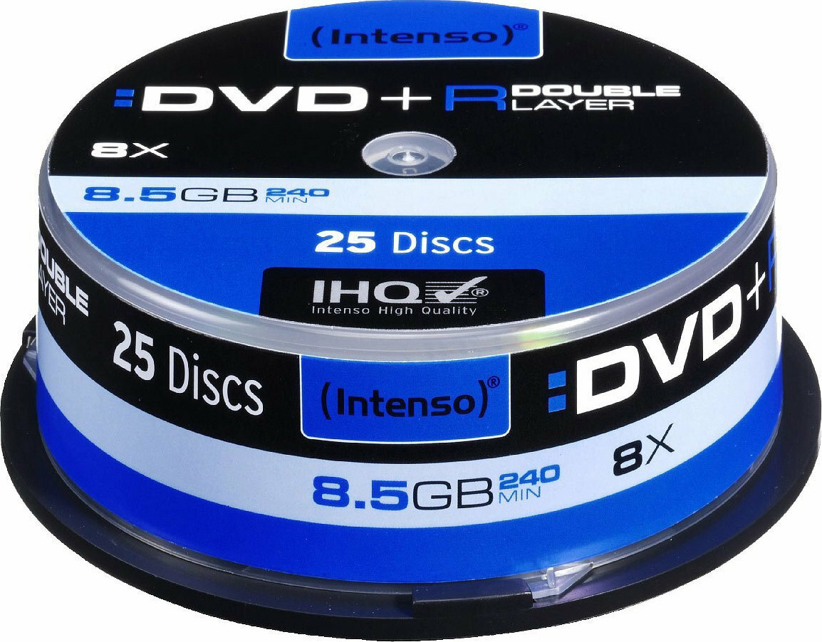 20200917102852_8eef3d3b Intenso Εγγράψιμα DVD+R 8x Dual Layer 8.5GB Cake Box 25τμχ - Image 2