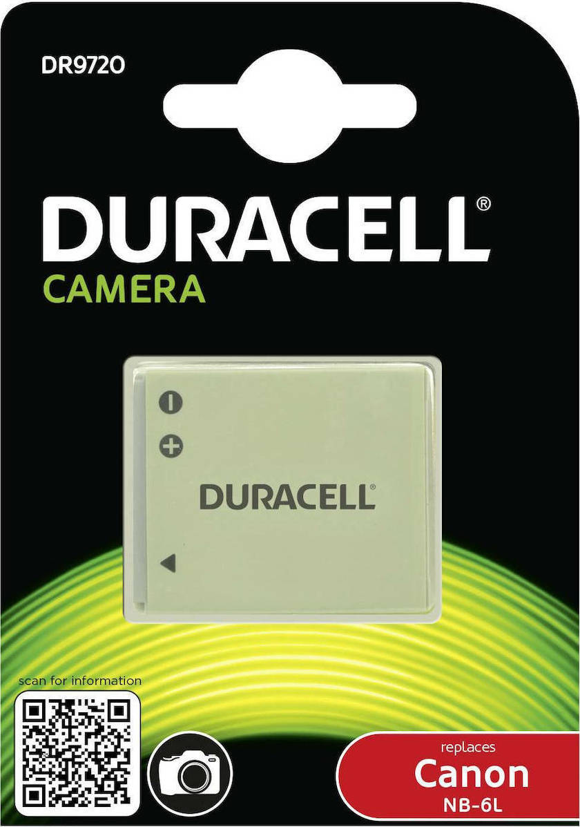 20200918140142_duracell_dr9720_for_nb_6l_canon Duracell Μπαταρία Φωτογραφικής Μηχανής DR9720 Ιόντων-Λιθίου (Li-ion) 1000mAh Συμβατή με Canon - Image 1