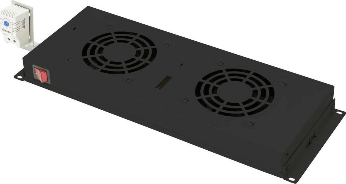 Digitus Ράφι με 2 Ανεμιστήρες για Rack 19" (51x5x28cm) Μαύρο - Image 1