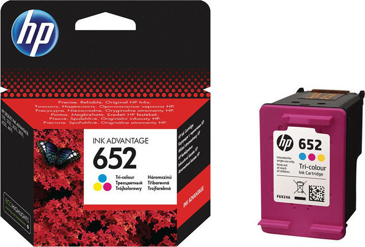 HP 652 Γνήσιο Μελάνι Εκτυπωτή InkJet Πολλαπλό (Color) (F6V24AE)