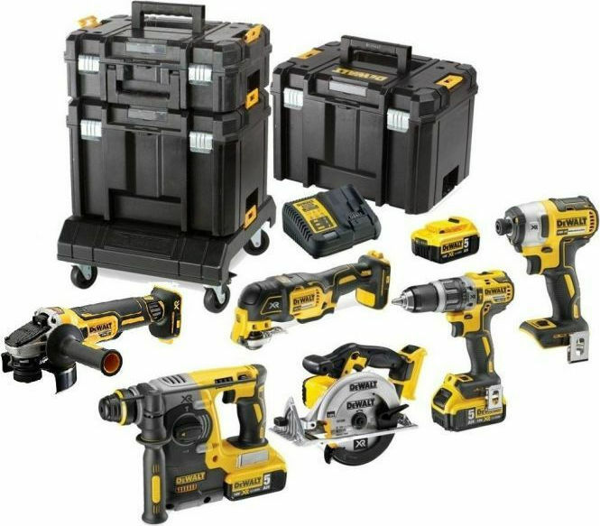 20201120112733_dewalt_dck685p3t Dewalt Σετ Δισκοπρίονο, Δραπανοκατσάβιδο, Παλμικό Κατσαβίδι, Σέγα & Φακός - Image 1