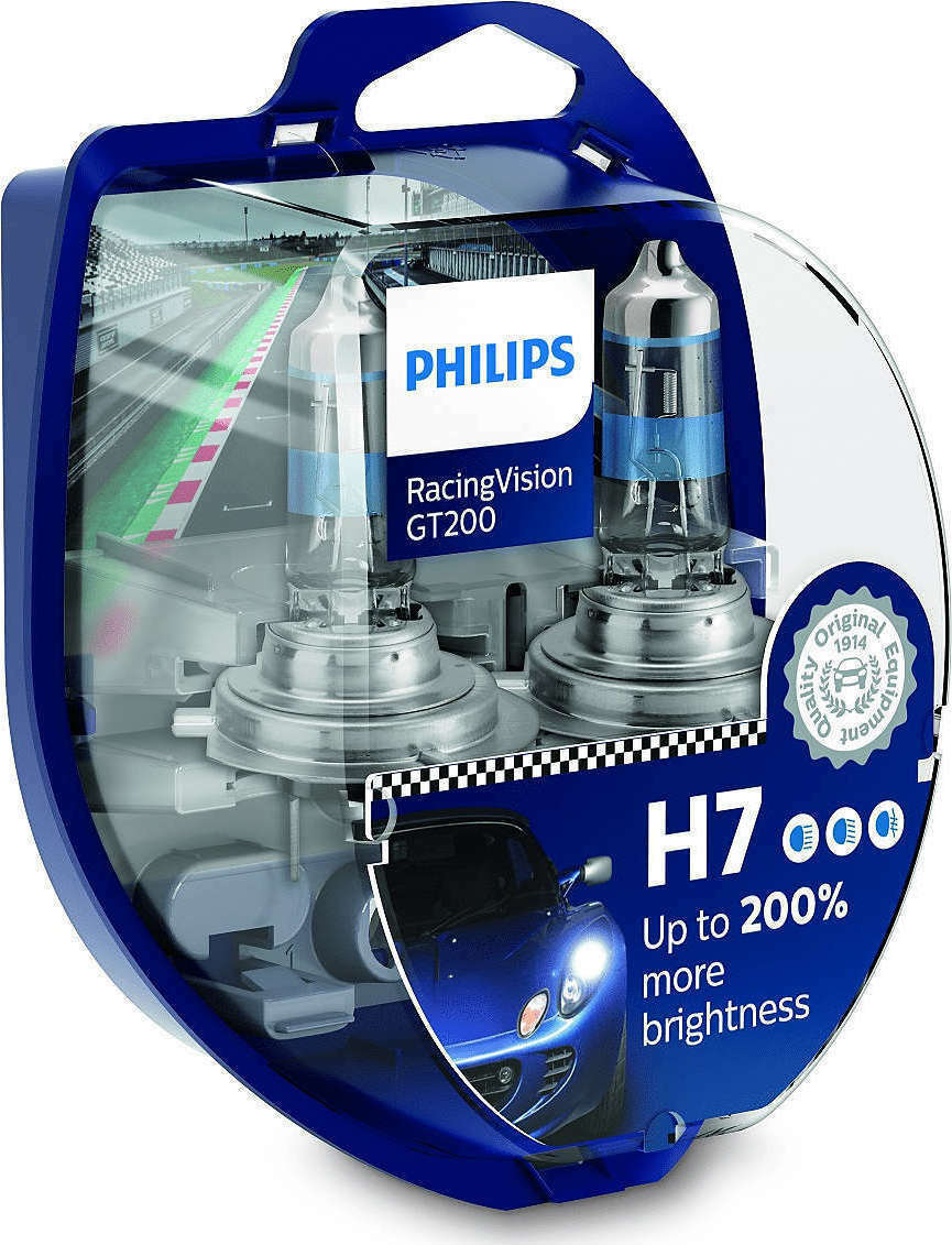 20201120160704_philips_h7_racing_vision_gt200_12v_55w_2tmch Philips Racingvision Λάμπες H7 Αλογόνου Θερμό Λευκό - Image 1