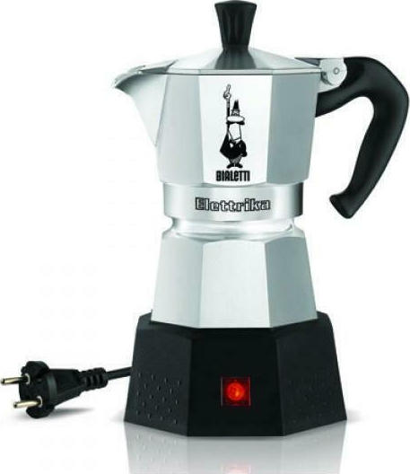 Bialetti Moka Elettrika 2 Ηλεκτρικό Μπρίκι Espresso 2cups 170W Ασημί