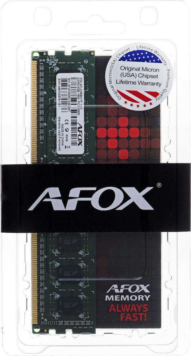 20201204112409_afox_8gb_ddr3_1600mhz_afld38bk1l Afox 8GB DDR3 AFLD38BK1L - Image 1