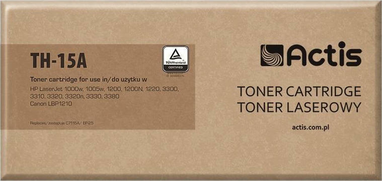 Actis Συμβατό Toner για Laser Εκτυπωτή HP 15A C7115A 2500 Σελίδων Μαύρο