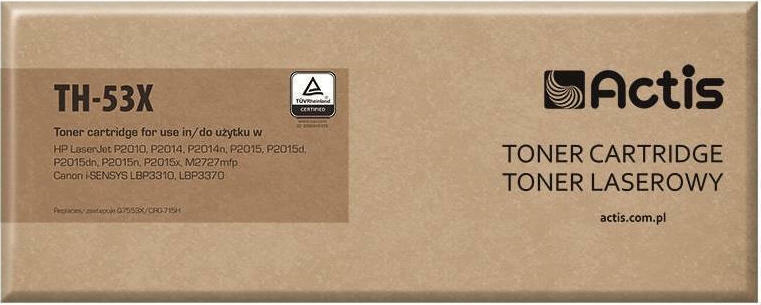 Actis Συμβατό Toner για Laser Εκτυπωτή HP 53X Q7553X 7000 Σελίδων Μαύρο