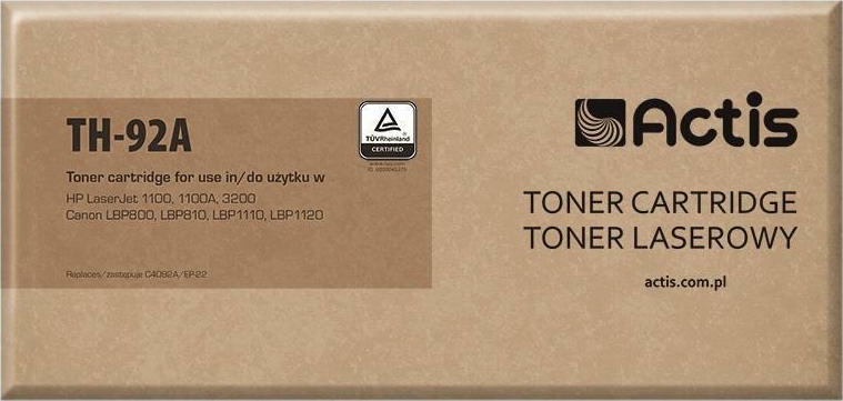 Actis Συμβατό Toner για Laser Εκτυπωτή HP 92A C4092A 2500 Σελίδων Μαύρο
