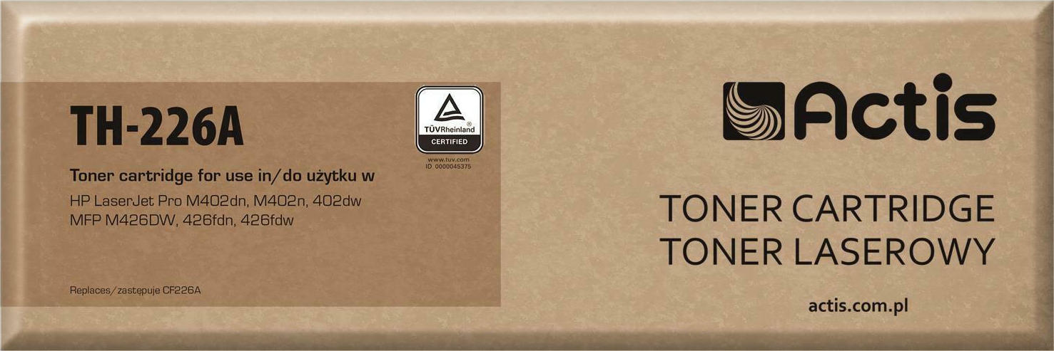 Actis Συμβατό Toner για Laser Εκτυπωτή HP 26A CF226A 3100 Σελίδων Μαύρο