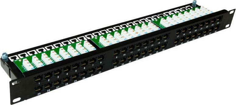 20201222115839_2eb9ec8b A-LAN Patch Panel για Rack 1U 19" 48 Θυρών cat5e Μαύρο - Image 2