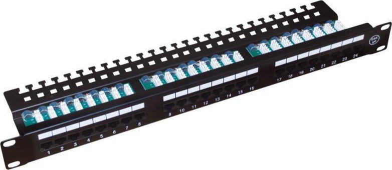 20201222120905_a_lan_patch_panel_1u_pk013_mayro A-LAN Patch Panel 1U Μαύρο - Image 1