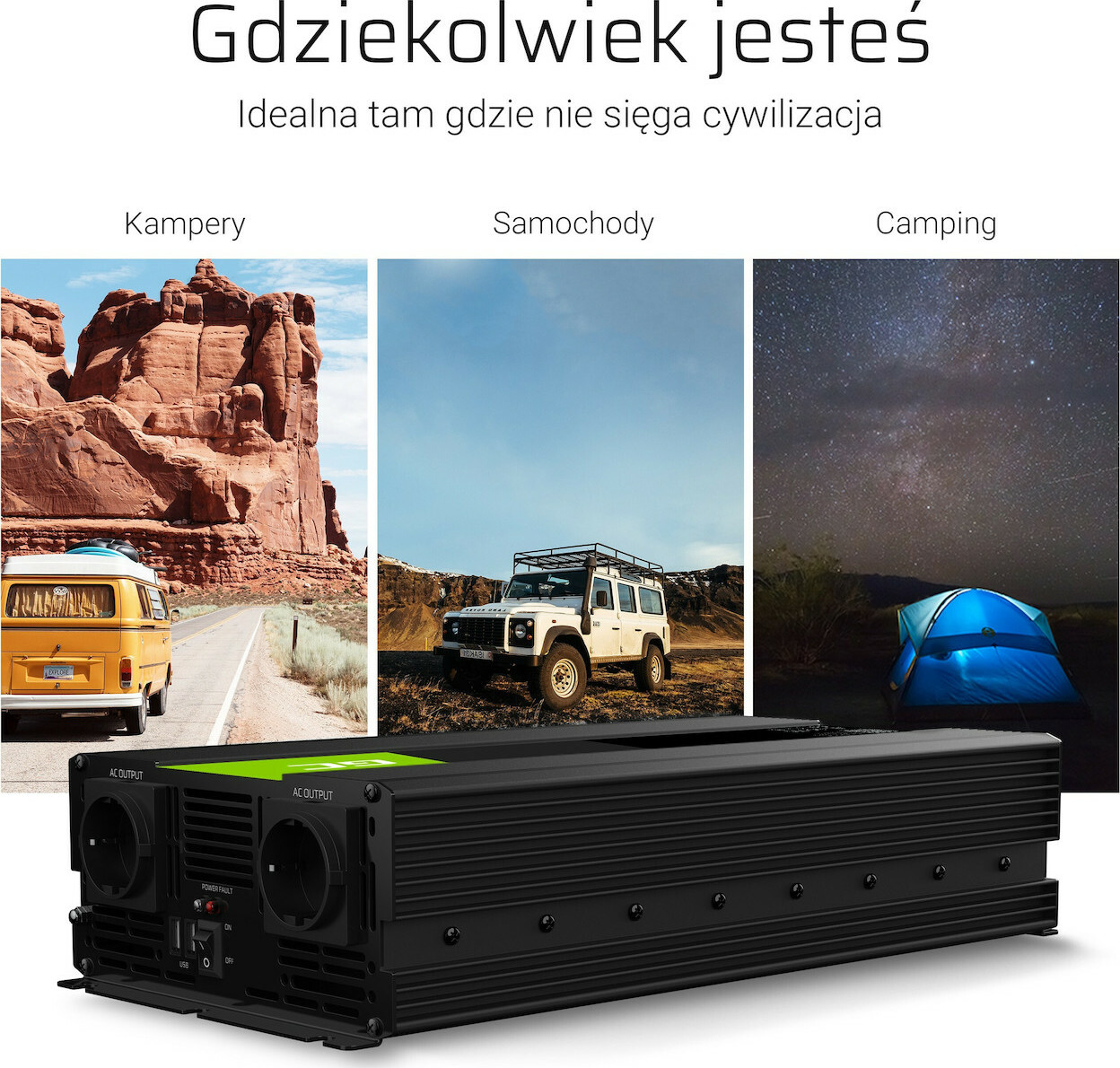20201222132602_6af90e36 Green Cell Pure Sinusoid Inverter Αυτοκινήτου Καθαρού Ημιτόνου 2000W για Μετατροπή 24V DC σε 230V AC με 1xUSB - Image 2