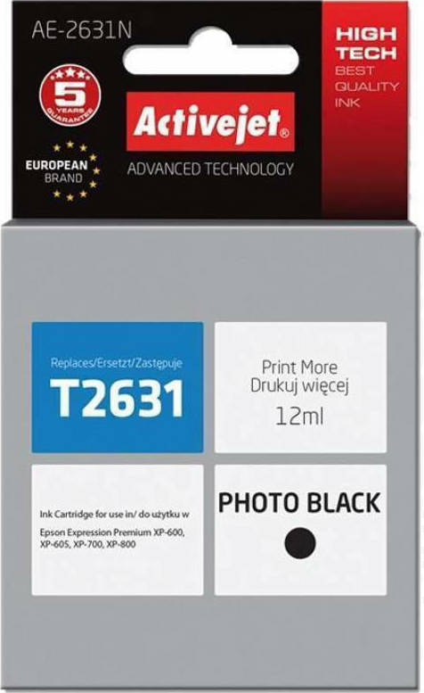 Active Jet Συμβατό Μελάνι Εκτυπωτή InkJet Epson T2631 12ml Μαύρο