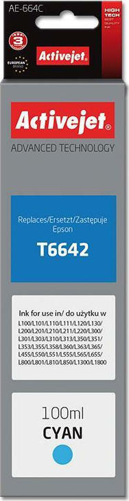 Active Jet Συμβατό Μελάνι Εκτυπωτή InkJet Epson T6642 100ml Κυανό