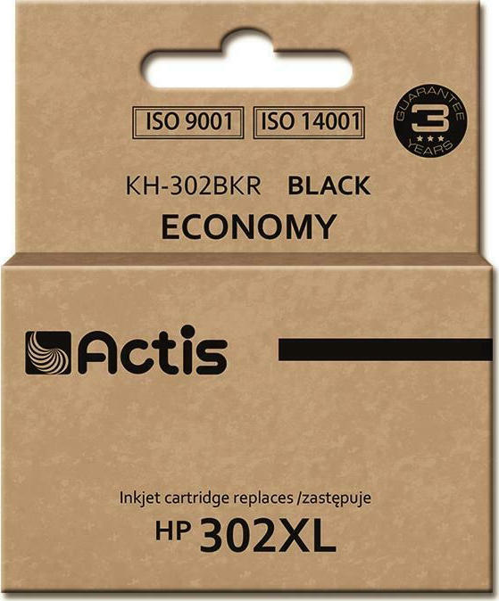 Actis Συμβατό Μελάνι Εκτυπωτή InkJet HP 302XL F6U68AE 20ml Μαύρο