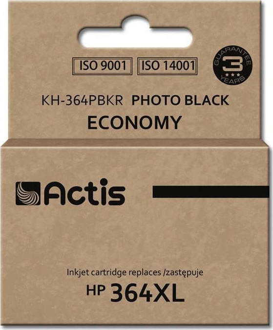Actis Συμβατό Μελάνι Εκτυπωτή InkJet HP 364XL CB322EE 12ml Μαύρο