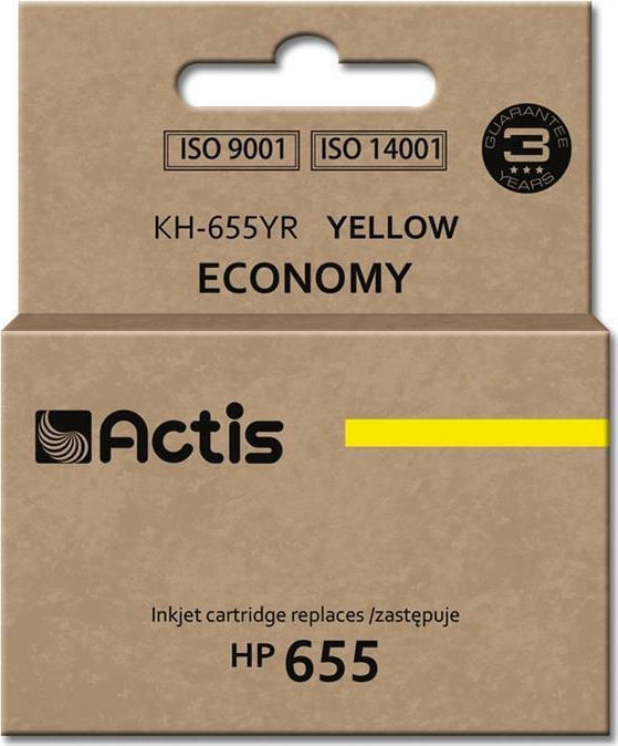 Actis Συμβατό Μελάνι Εκτυπωτή InkJet HP 655 CZ112AE 12ml Κίτρινο