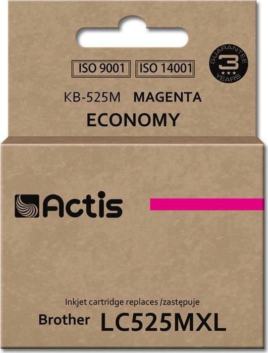Actis Συμβατό Μελάνι Εκτυπωτή InkJet Brother LC525MXL 15ml Ματζέντα