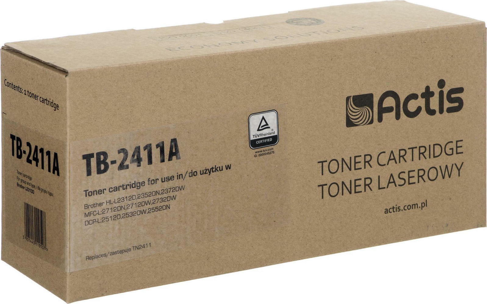Actis Συμβατό Toner για Laser Εκτυπωτή Brother TN-2411 1200 Σελίδων Μαύρο