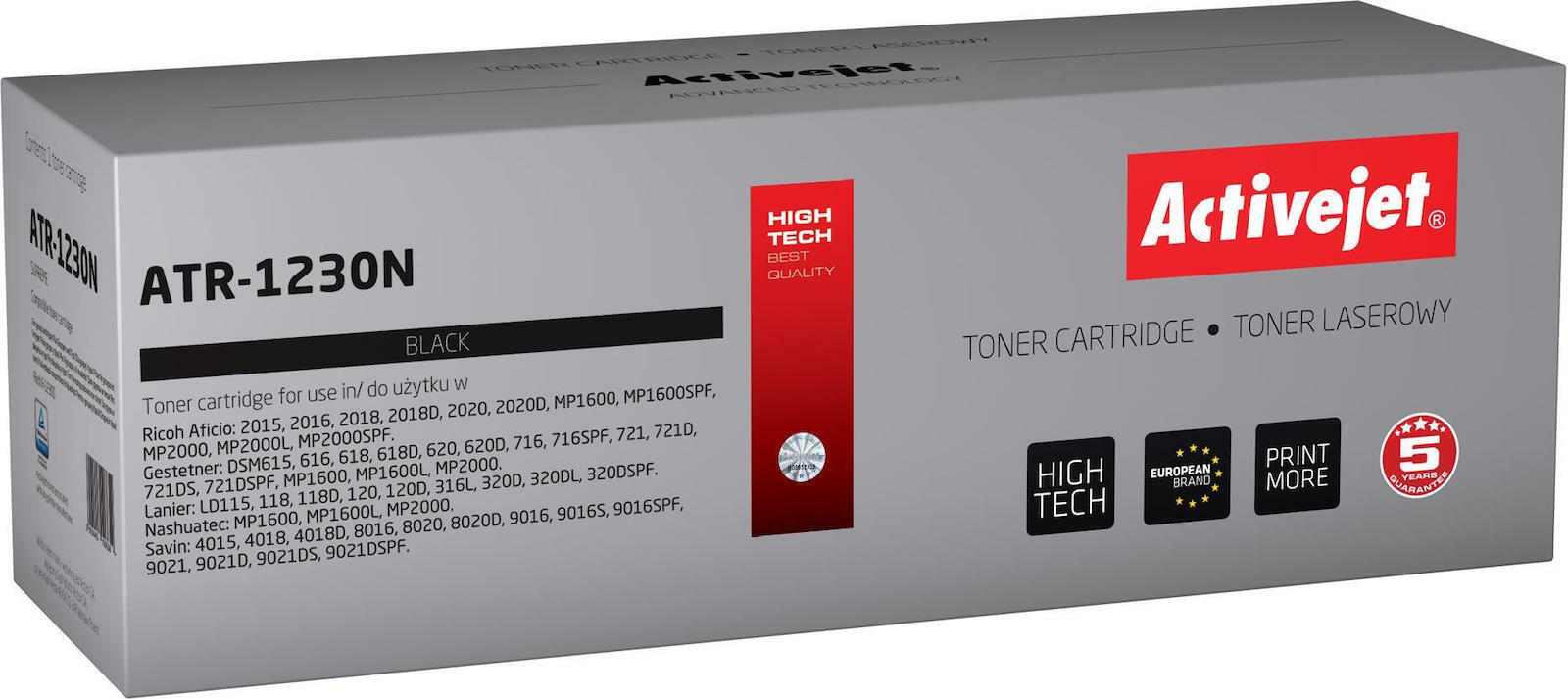 Active Jet Συμβατό Toner για Laser Εκτυπωτή Ricoh 1130D / 11230D / 842015 9000 Σελίδων Μαύρο