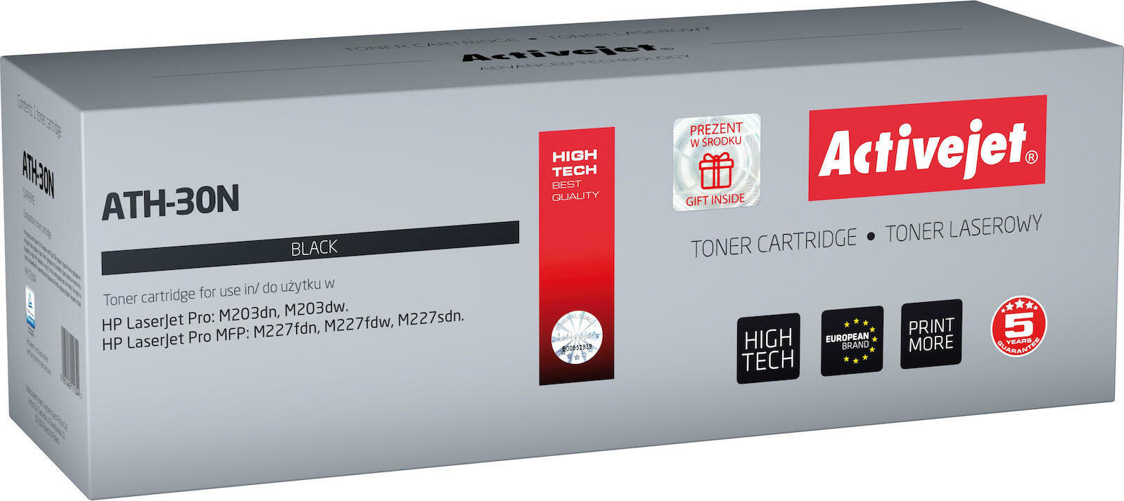 Active Jet Συμβατό Toner για Laser Εκτυπωτή HP 30A CF230A 1600 Σελίδων Μαύρο