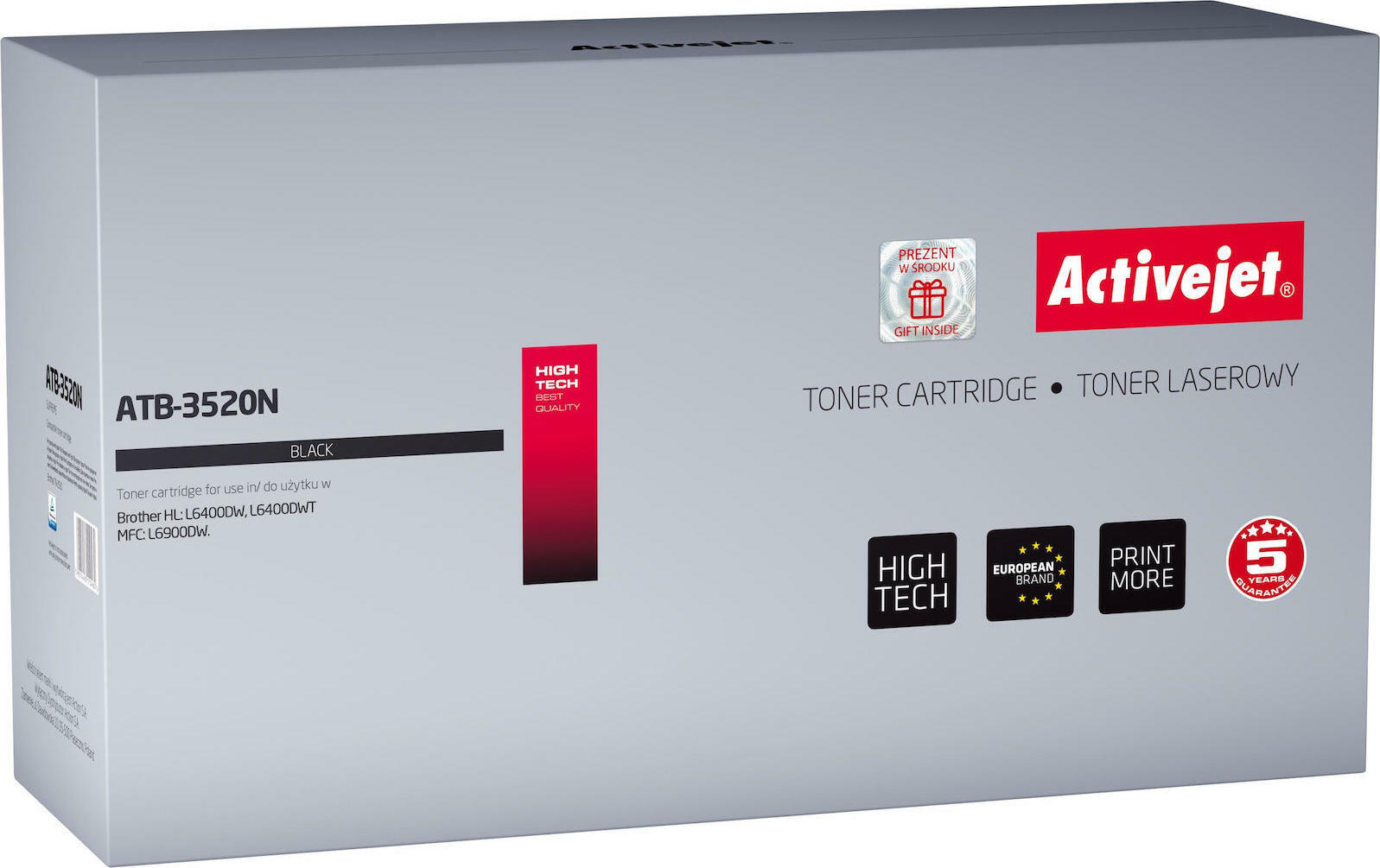 Active Jet Συμβατό Toner για Laser Εκτυπωτή Brother TN-3520BK 20000 Σελίδων Μαύρο