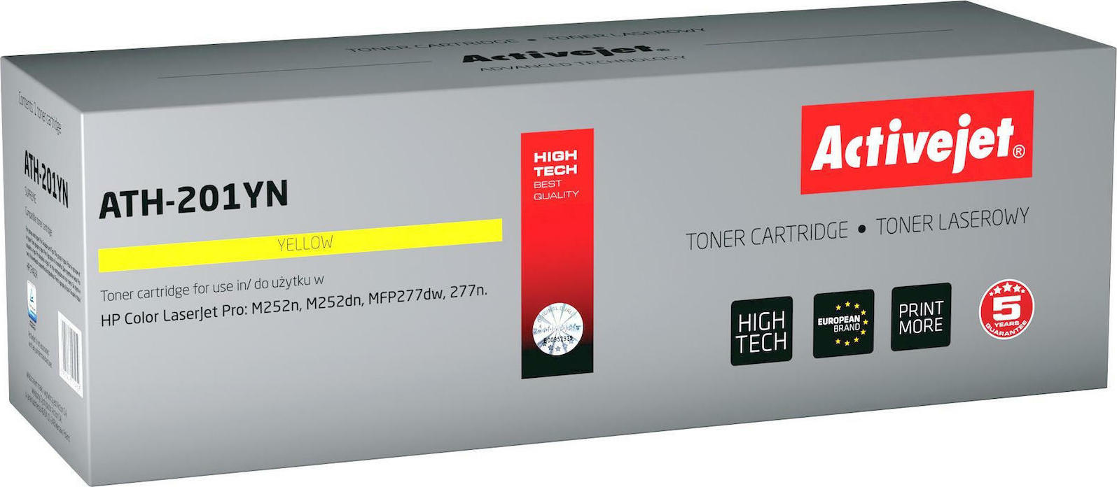 Active Jet Συμβατό Toner για Laser Εκτυπωτή HP 201A CF402A 1400 Σελίδων Κίτρινο