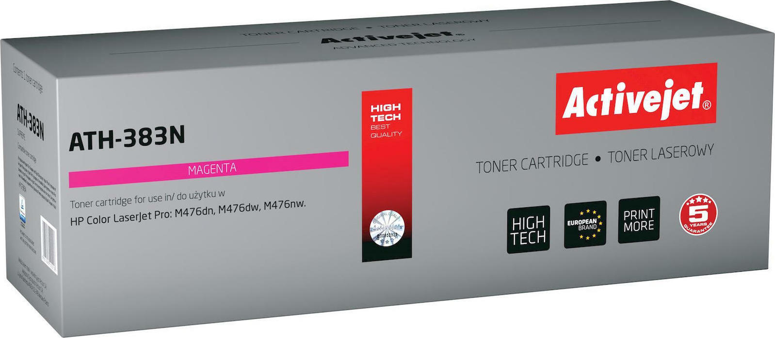 Active Jet Συμβατό Toner για Laser Εκτυπωτή HP 312A CF383A 2700 Σελίδων Ματζέντα