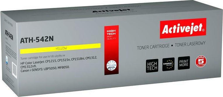 Active Jet Συμβατό Toner για Laser Εκτυπωτή HP 125A CB542A / Canon CRG-716Y 1600 Σελίδων Κίτρινο