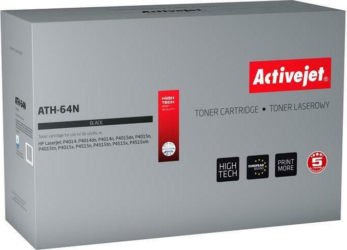 Active Jet Συμβατό Toner για Laser Εκτυπωτή HP 64A CC364A 10000 Σελίδων Μαύρο