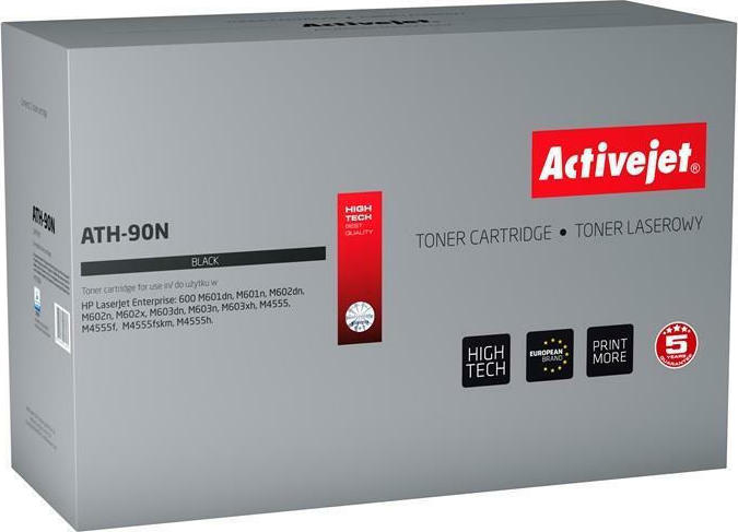 Active Jet Συμβατό Toner για Laser Εκτυπωτή HP 90A CE390A 10000 Σελίδων Μαύρο