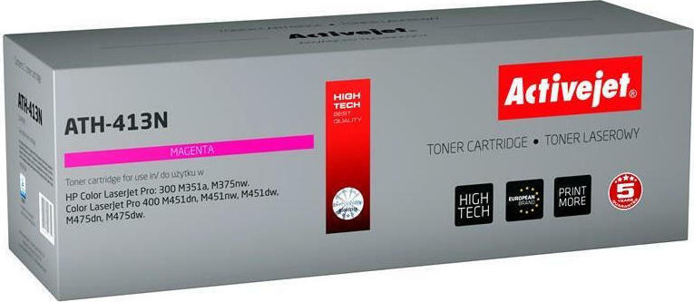 Active Jet Συμβατό Toner για Laser Εκτυπωτή HP 305A CE413A 2600 Σελίδων Ματζέντα