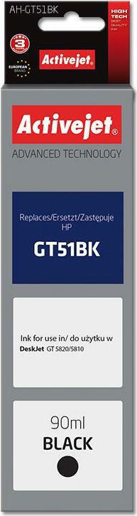 Active Jet Συμβατό Μελάνι Εκτυπωτή InkJet HP GT-51BK M0H57AE 90ml Μαύρο