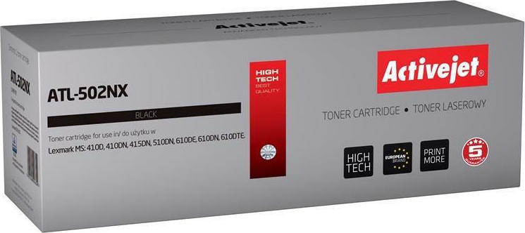 Active Jet Συμβατό Toner για Laser Εκτυπωτή Lexmark 50F2X00 10000 Σελίδων Μαύρο