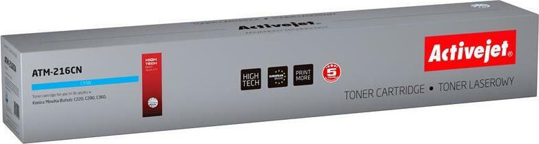 Active Jet Συμβατό Toner για Laser Εκτυπωτή Konica TN-216C 26000 Σελίδων Κυανό