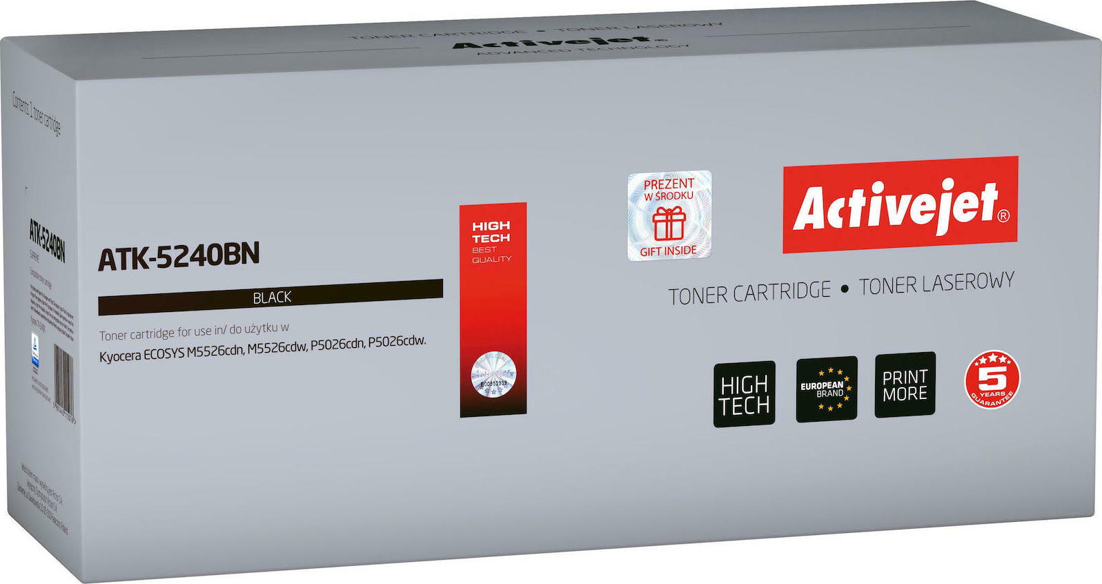 Active Jet Συμβατό Toner για Laser Εκτυπωτή Kyocera TK-5240K 4000 Σελίδων Μαύρο