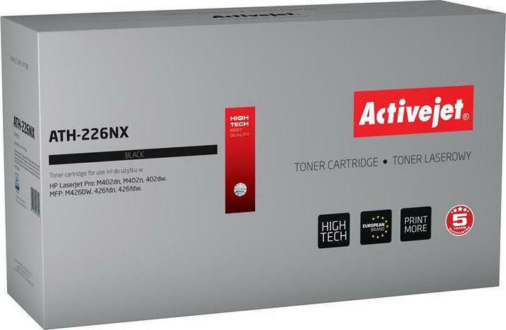 Active Jet Συμβατό Toner για Laser Εκτυπωτή HP 26X CF226X 9000 Σελίδων Μαύρο