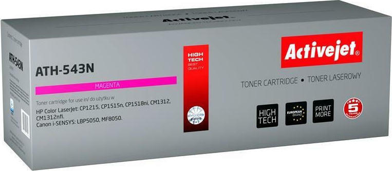 Active Jet Συμβατό Toner για Laser Εκτυπωτή HP 125A CB543A / Canon CRG-716 1600 Σελίδων Ματζέντα