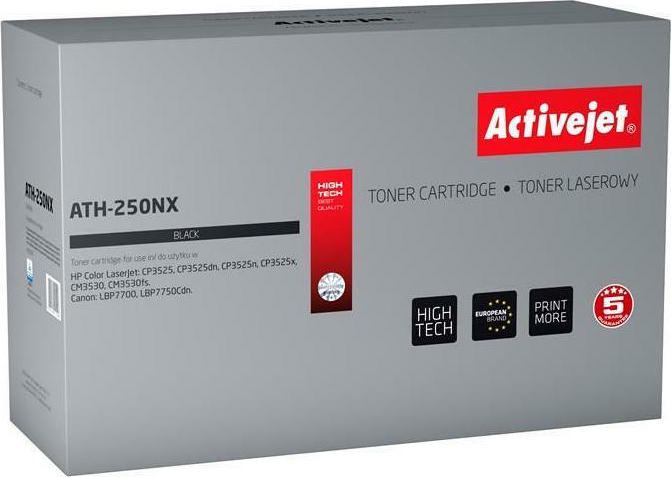 Active Jet Συμβατό Toner HP CE250X / Canon CRG-723B Black