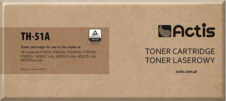 Actis Συμβατό Toner για Laser Εκτυπωτή HP 51A Q7551A 6500 Σελίδων Μαύρο