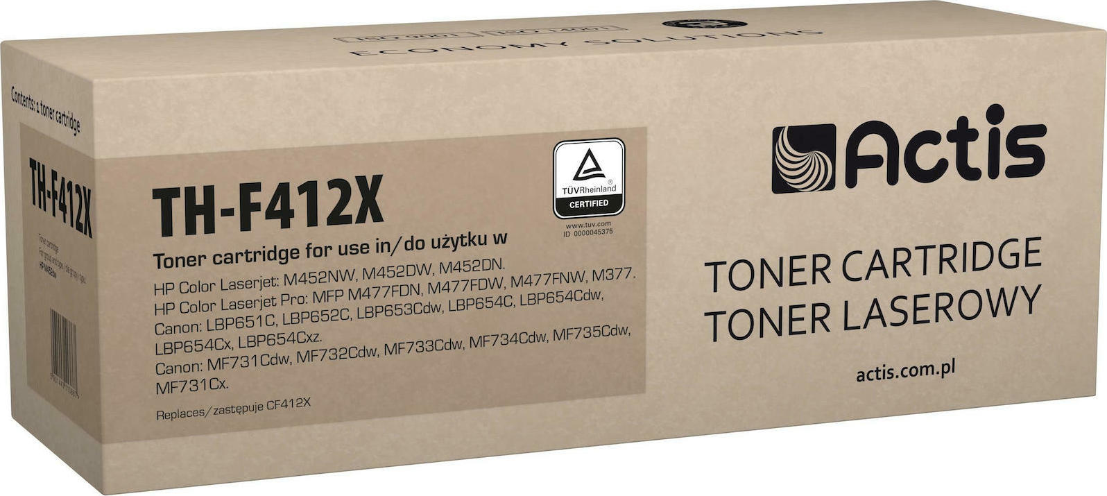 Actis Συμβατό Toner για Laser Εκτυπωτή HP 410X CF412X 5000 Σελίδων Κίτρινο