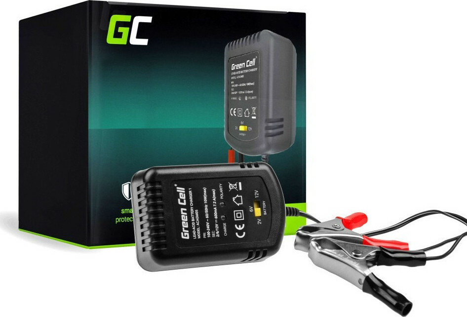 Green Cell ACAGM05 Φορτιστής Μπαταριών Μολύβδου 12V 0.6A - Image 1