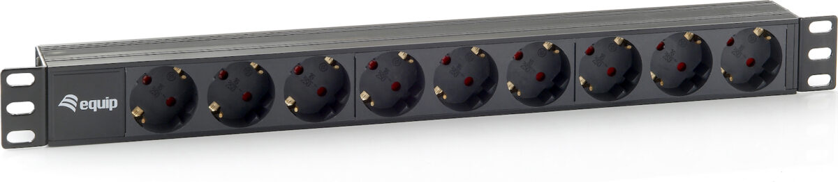 Equip Πολύπριζο Rack 19" 1U με 9 Sockets Μαύρο - Image 1