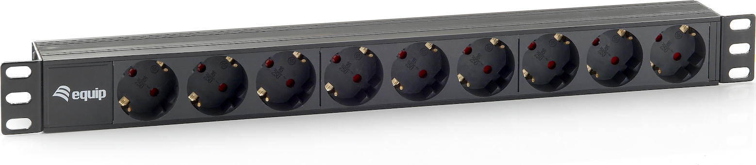 20210208140900_equip_polyprizo_rack_19_1u_me_9_sockets_mayro Equip Πολύπριζο Rack 19" 1U με 9 Sockets Μαύρο - Image 1