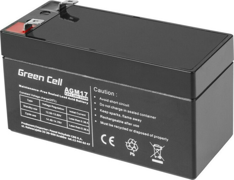 20210209164358_5eeba005 Green Cell με Χωρητικότητα 1.2Ah και Τάση 12V AGM17 1τμχ - Image 2