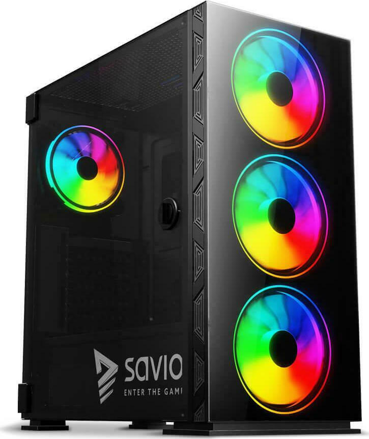 Savio Prime X1 ARGB Gaming Full Tower με Πλαϊνό Παράθυρο