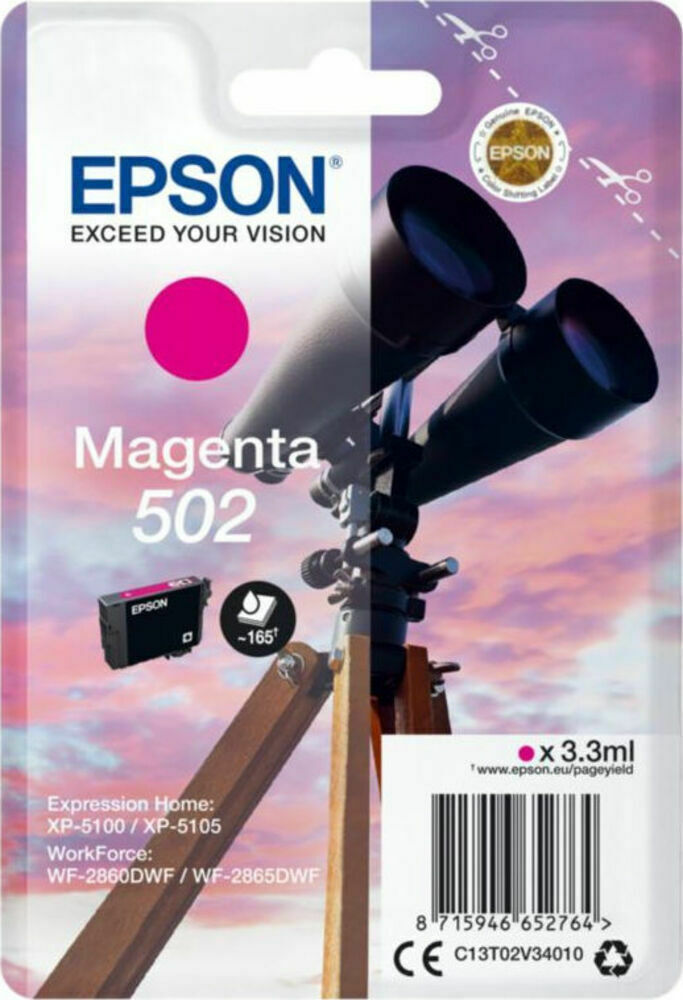 20210222131405_epson_502_magenta_c13t02v34010 Epson 502 Γνήσιο Μελάνι Εκτυπωτή InkJet - Image 1